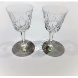 A Pair Of Vintage Waterford Crystal Wine Glassses