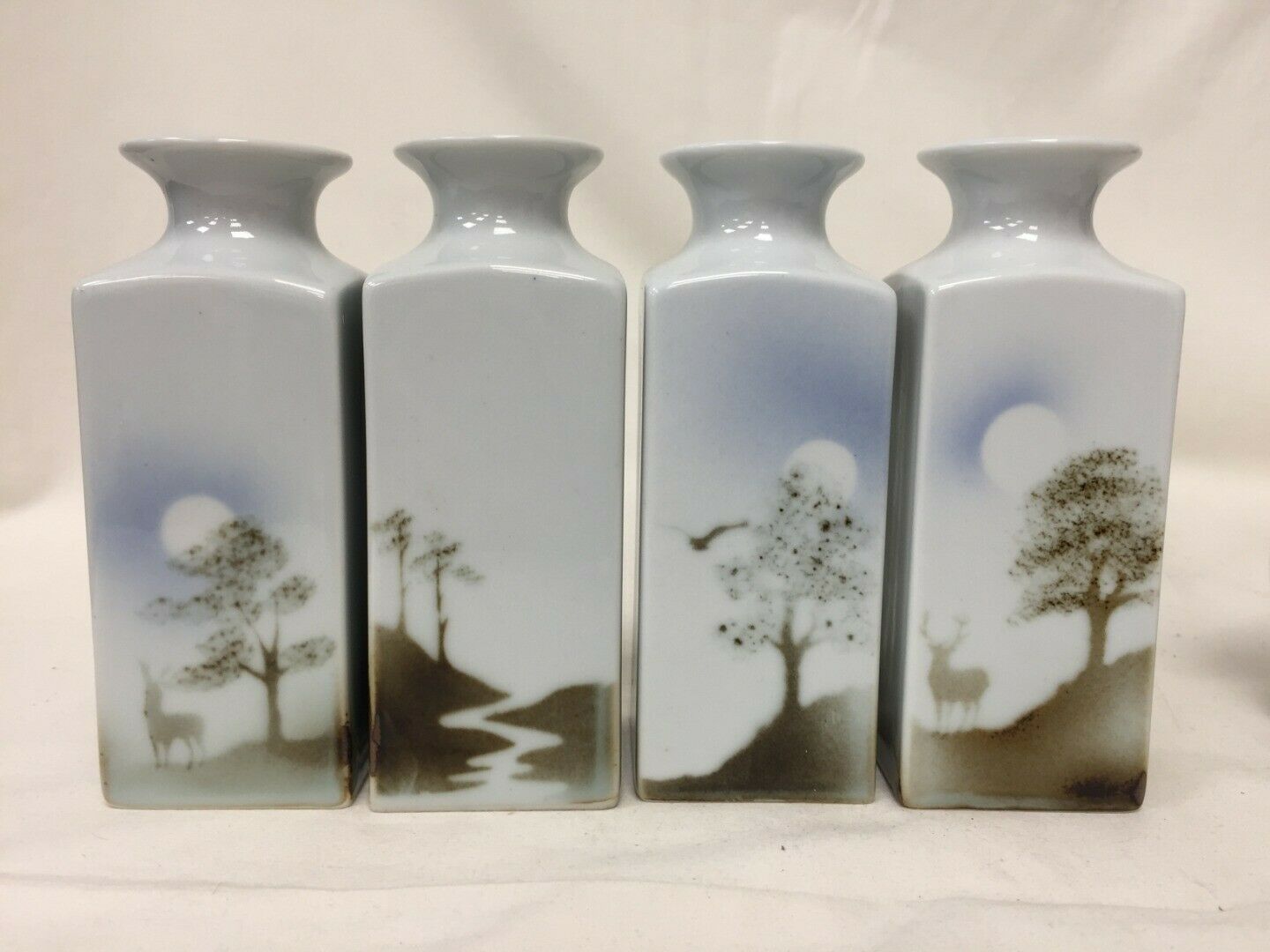 7 X Highbank Lochgilphead Scotland Square Porcelain Vases - Image 4 of 5