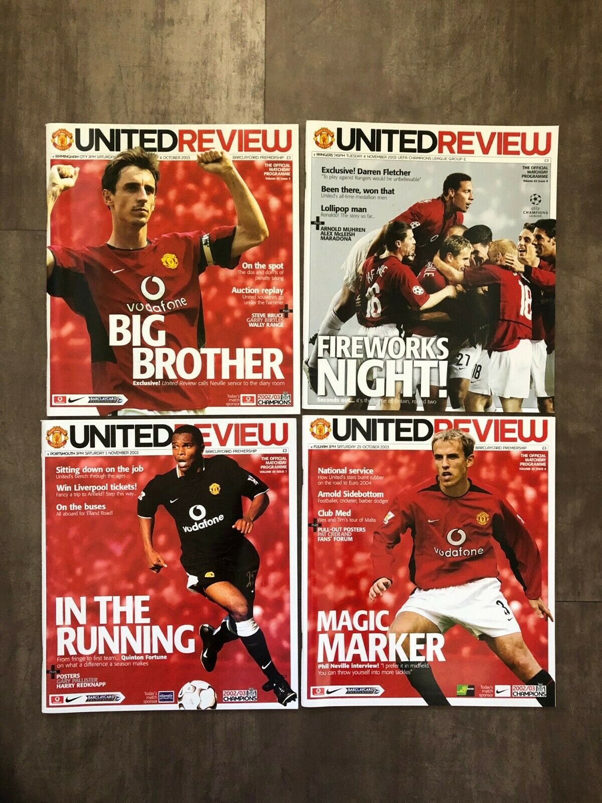 Manchester United Home Programmes 2003-2004 Season - Image 5 of 6