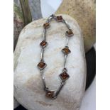 Baltic Amber Sterling Silver Bracelet