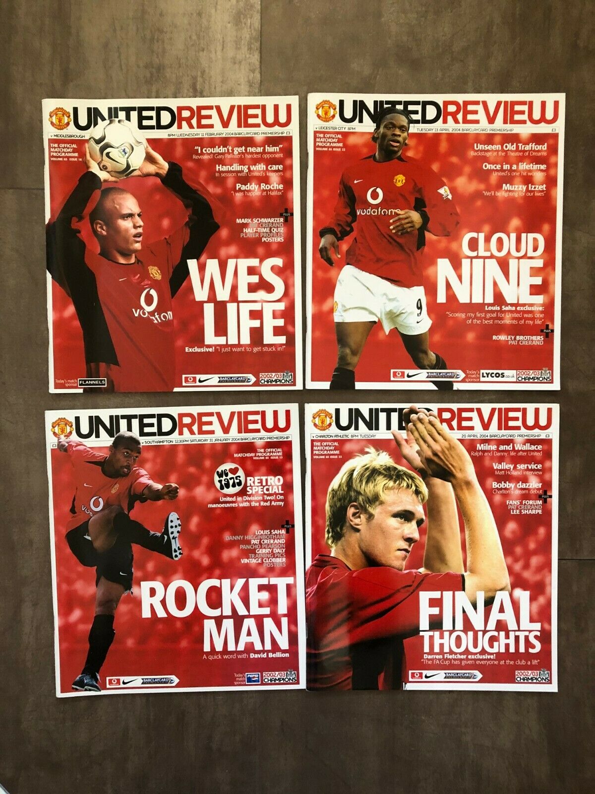 Manchester United Home Programmes 2003-2004 Season - Image 3 of 6