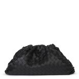 Bottega Veneta Black Woven Lambskin The Pouch