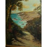 Small Riviera Oil on Canvas Signed "Y. Rayworth 85"