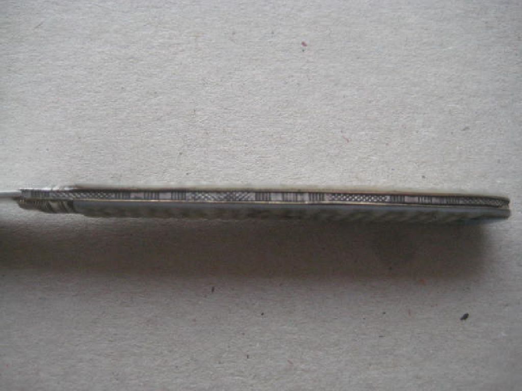 Victorian Mother of Pearl Hafted Silver Bladed Folding Fruit Knife - Image 6 of 9