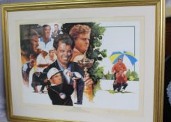 Golf Ryder Cup Victors Limited Edition Print Signed by Bernard Gallacher