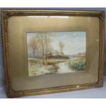 Fine Edwardian English Landscape Watercolour by K E Dalglish