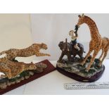 Juliana Collection Large Giraffe and Elephant and model of Cheetahs