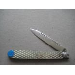 Victorian Mother of Pearl Hafted Silver Bladed Folding Fruit Knife