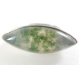 Moss agate silver ring