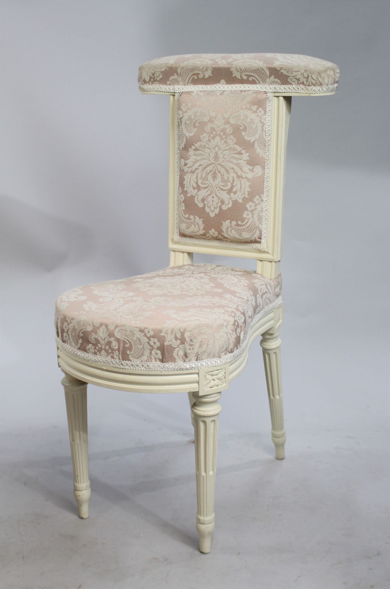 Pair of Early Antique French Painted Voyeuse Chairs - Image 4 of 7