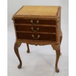 Early 20th c. Carved Walnut Footed Cutlery Chest