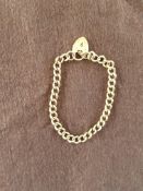 9ct Gold Curb Link Gate Bracelet