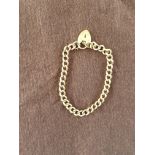 9ct Gold Curb Link Gate Bracelet