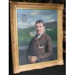 Pair of Large Family Portraits Set in Gilt Frames