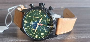 Alpina Green Chrono Brand New In Box With Papers