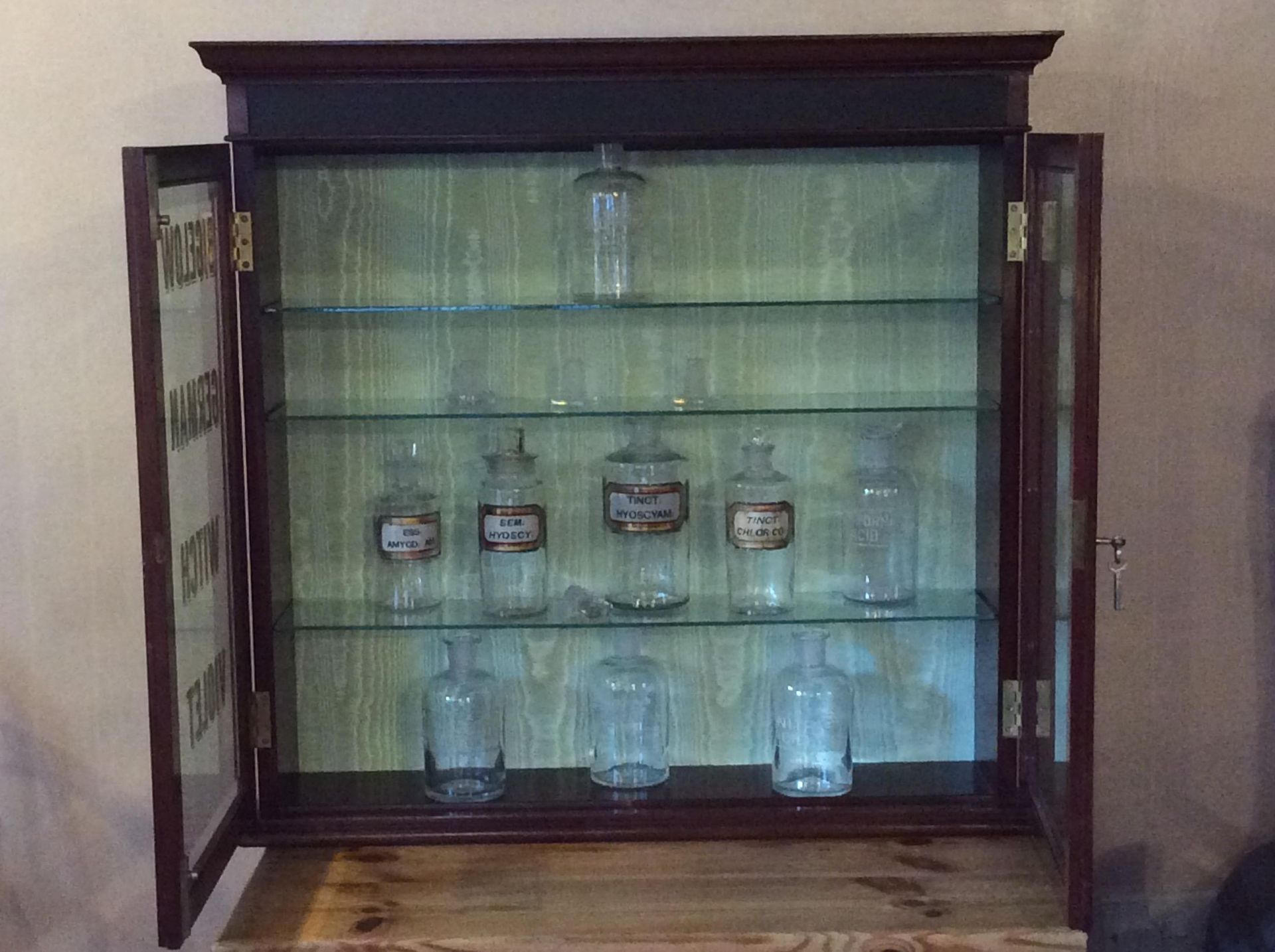 Excellent Pharmacy Mahogany Dispensing Cabinet - Image 3 of 16