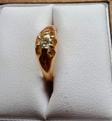 Men's gold and diamond ring