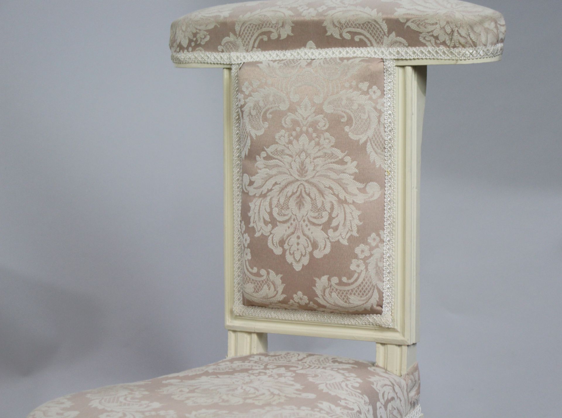 Pair of Early Antique French Painted Voyeuse Chairs - Image 5 of 7