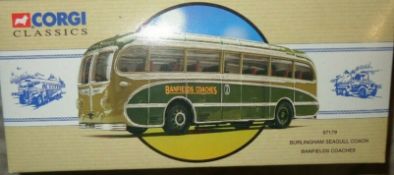 Corgi Classics 97179 Burlingham Seagull Banfield's Coaches.