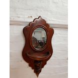 Edwardian Wall Mirror with Shelf