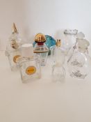 Collection of Vintage Perfume bottles, vase and Piggy Bank