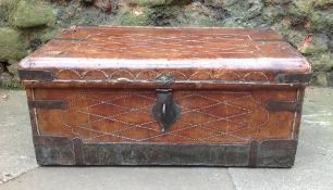 Georgian leather trunk