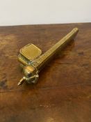 C19th chased brass scribes pen and ink holder