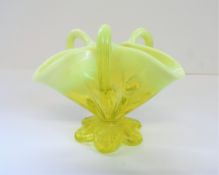 Davidson Primrose Pearline Uranium Glass 'Lady Caroline' Bowl