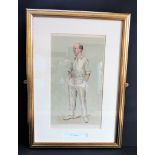 Original Antique VANITY FAIR Spy Print - P.J. Warner 'Plum'