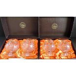 Set of 4 Thomas Webb Crystal Brandy Balloons Boxed