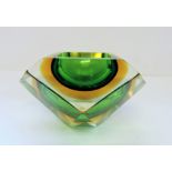 Mandruzzato Murano Faceted Glass Paperweight