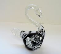 Vintage Murano Glass Swan Sculpture