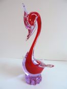 Vintage Murano Oball Luigi Onesto Glass Bird Sculpture