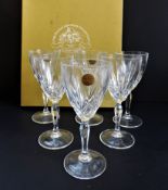 Set 6 Italian Crystal Wine Glasses New Boxed