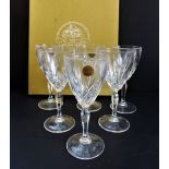 Set 6 Italian Crystal Wine Glasses New Boxed