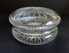 Vintage Cut Glass Vanity Powder/Trinket Bowl