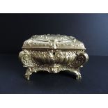 Antique Gold Metal Jewellery Casket