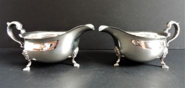 Mappin & Webb Regency Style Silver Plated Sauce Boats