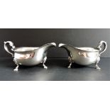 Mappin & Webb Regency Style Silver Plated Sauce Boats