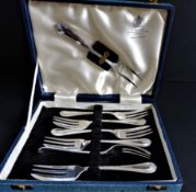 Mappin & Webb Silver Plated Pastry Forks Set