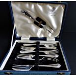 Mappin & Webb Silver Plated Pastry Forks Set