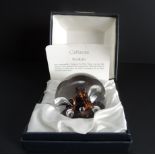 Caithness Crystal Moonflower Paperweight Boxed with Certificate