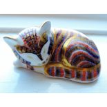 Royal Crown Porcelain Derby Sleeping Kitten