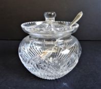 Waterford Crystal Honey Jar & Silver Spoon