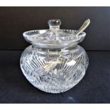 Waterford Crystal Honey Jar & Silver Spoon