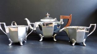 Antique Art Deco Silver Plated Tea Set