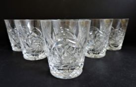 Set 6 Bohemian Crystal Whiskey/Spirit Glasses