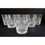 Set 6 Bohemian Crystal Whiskey/Spirit Glasses