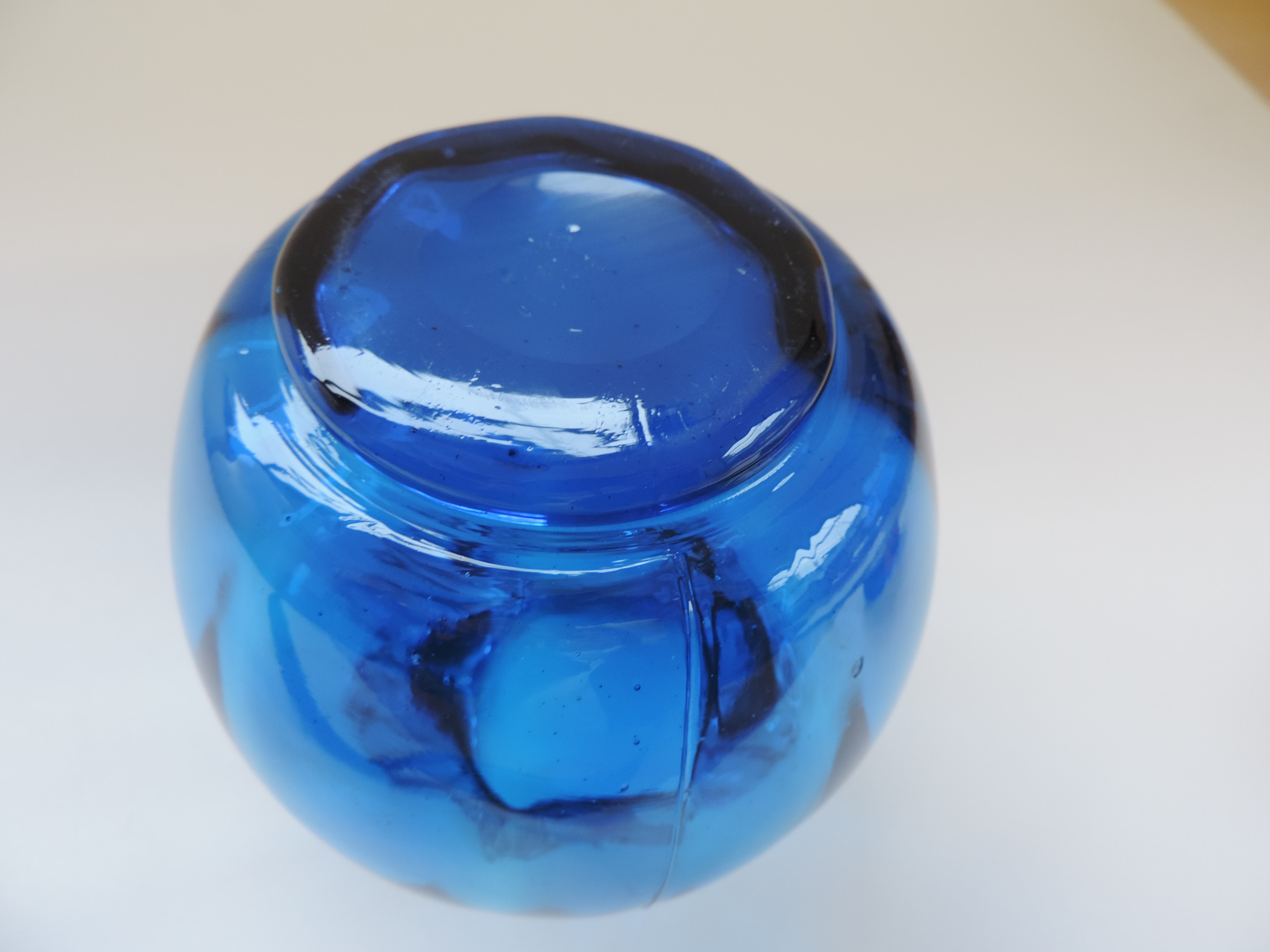 Aqua Blue Venetian Murano Art Glass Vase - Image 3 of 3