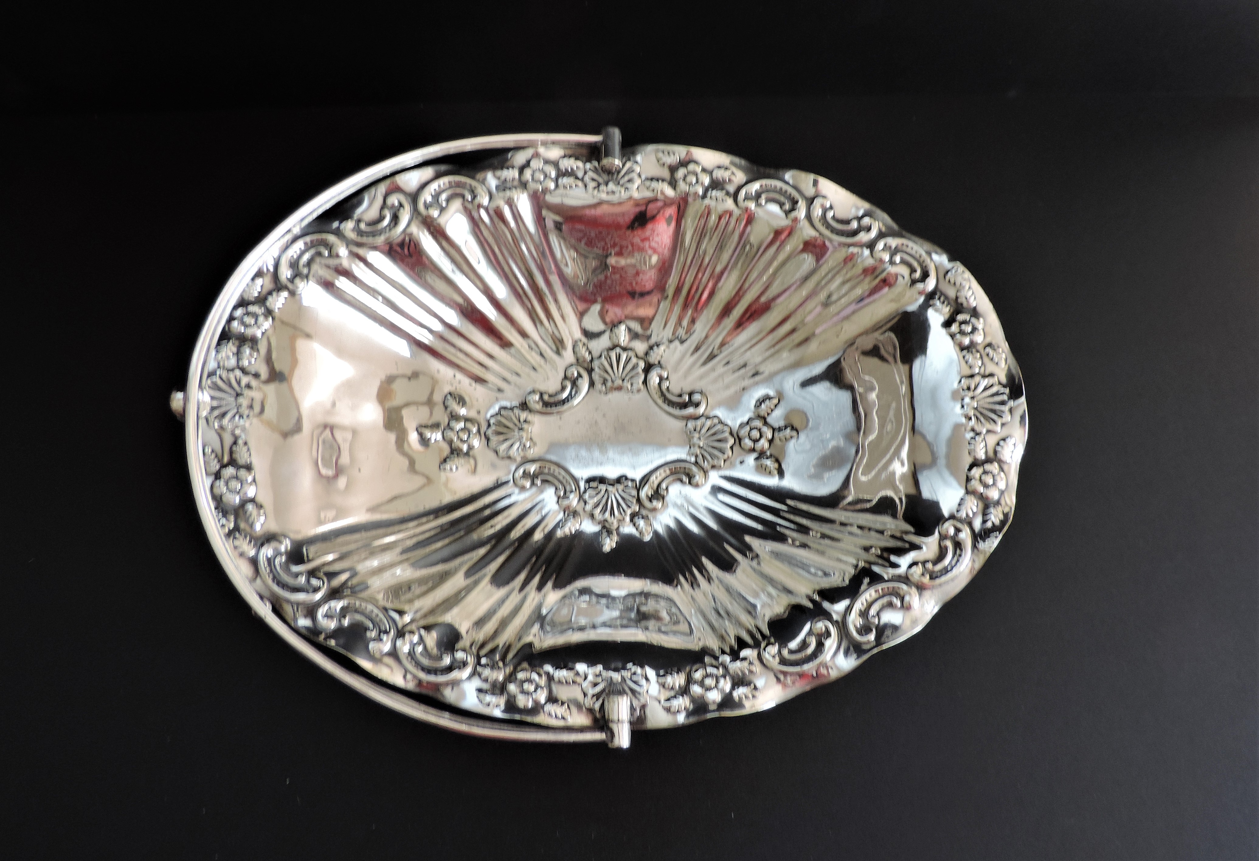 Antique Art Nouveau Silver Plated Cake or Fruit Basket c.1890's - Image 4 of 7